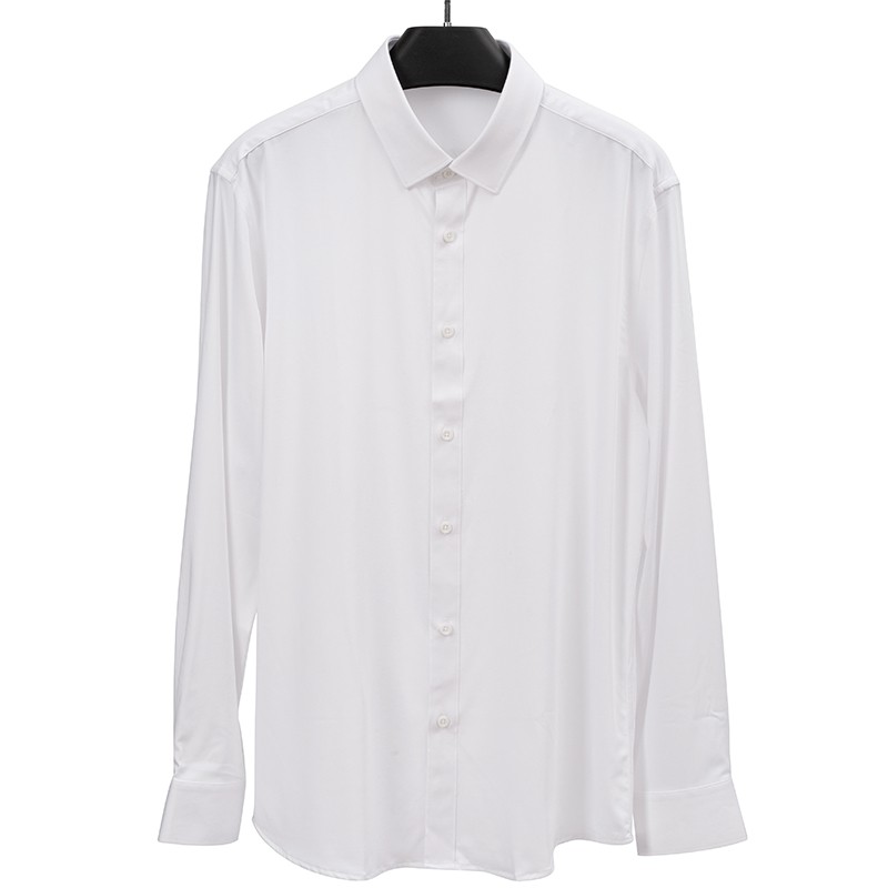 RIV TAIN/ Leitang men's long sleeve shirt Bamboo fiber stretch comfortable shirt