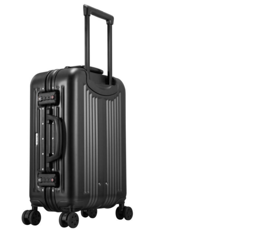 TSA customs lock business black all - aluminum durable trunk travel case