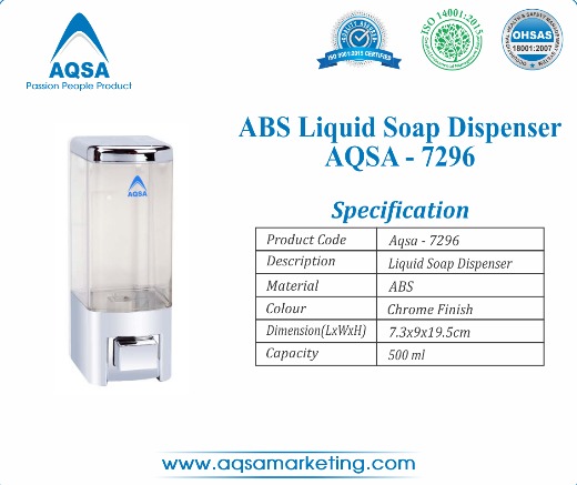 ABS  Soap Dispenser  500 ml (AQSA – 7296 )