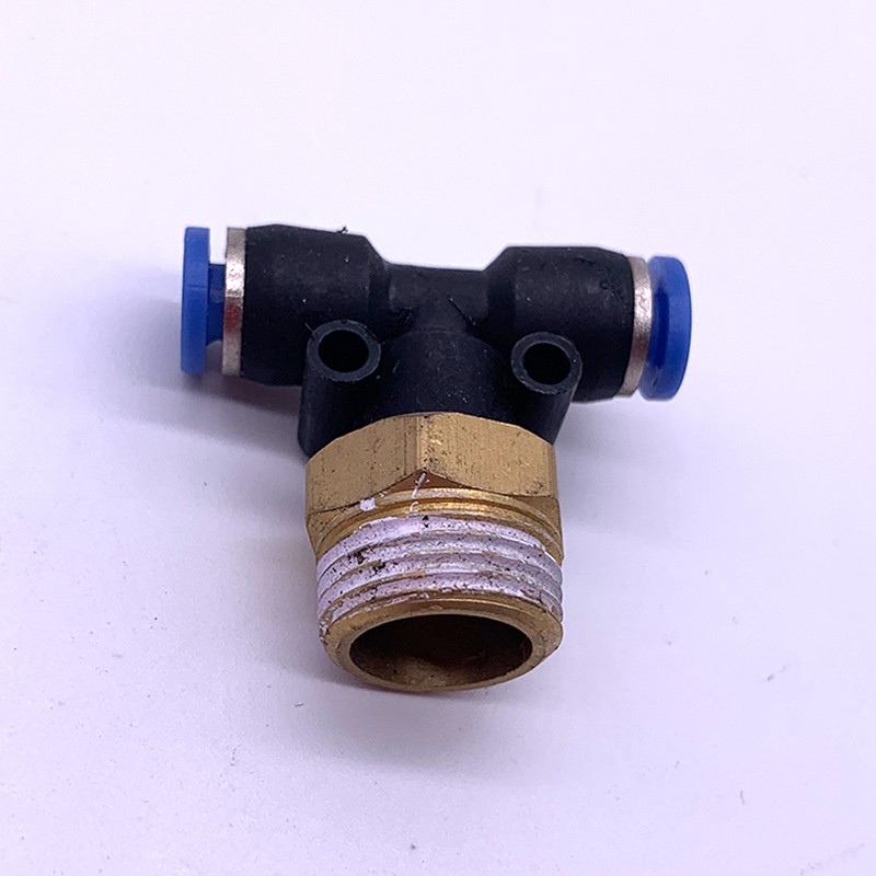 Pneumatic quick insert joint PB4-01/T tee, normal thread, 6-01/PB8-02/PB10-03, all 12-04