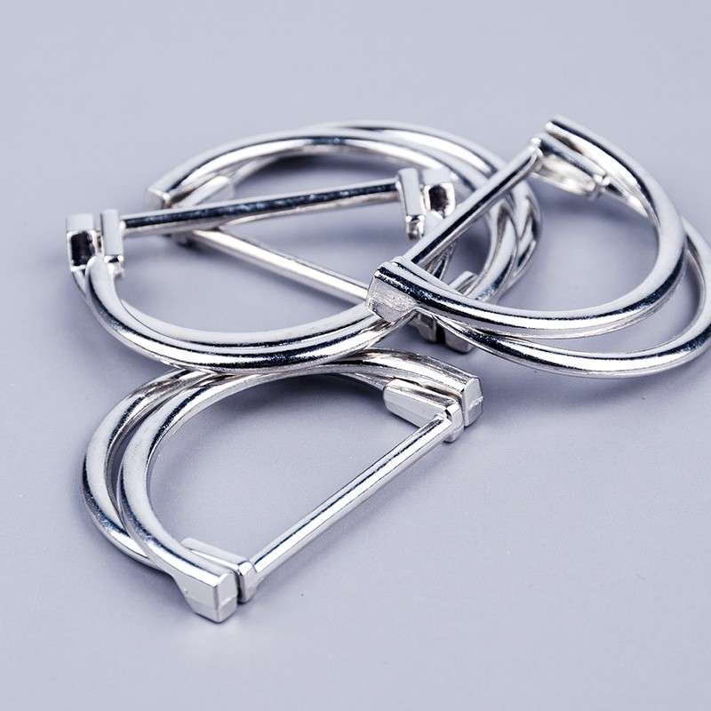 Zinc alloy double D ring