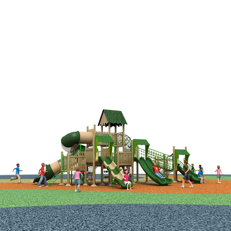 Plastic and wood little Doctor slide Outdoor large amusement equipment Children's Park kindergarten combination slide