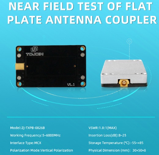 6000MHz Near Field Test of Flat Plate Antenna Coupler small for wifi power test