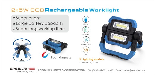COB rechargeable worklight projection emergency portable work light  power supply