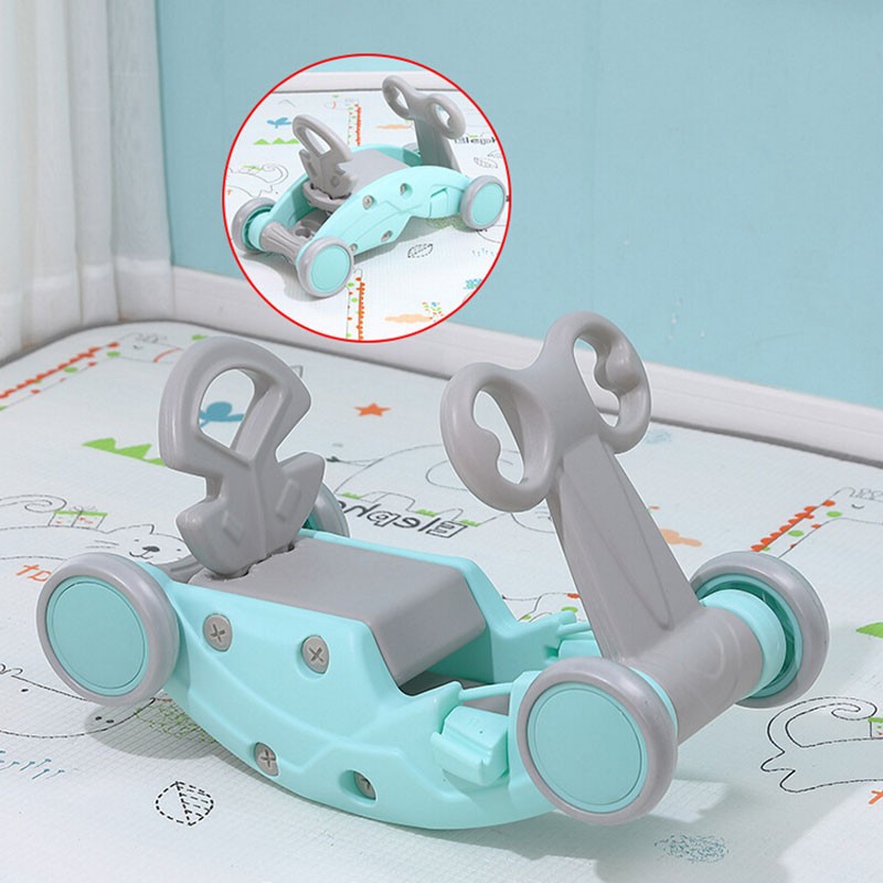 Veryhonor children multifunctional indoor sliding rocking horse and cradle car 2 in 1 children rocking horse pen baby toys