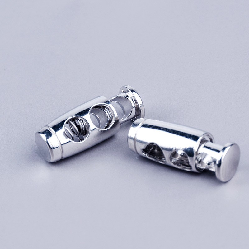 Zinc alloy double hole cylindrical rope buckle