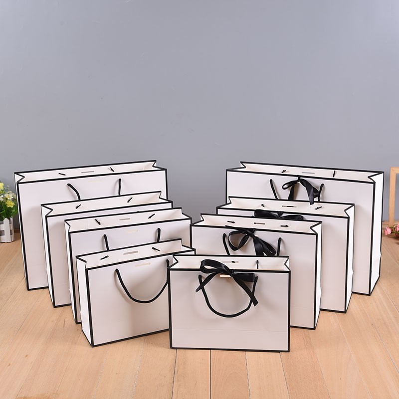 Custom high-end bow bag clothing bag clothing shopping gift wrap tote bag