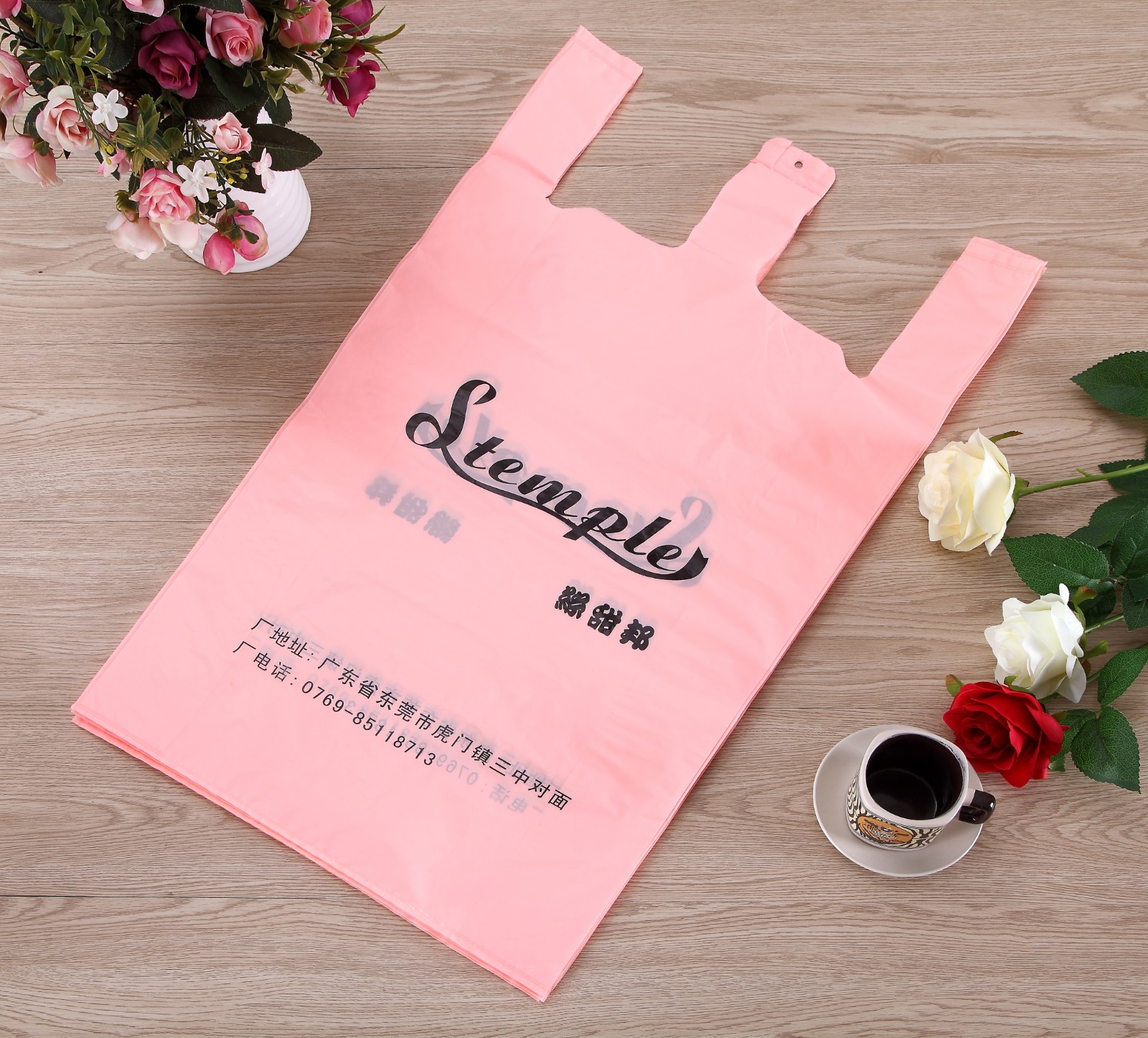Polyethylene bag Po/PE vest bag Vest bag supermarket bag market bag wholesale customized bags