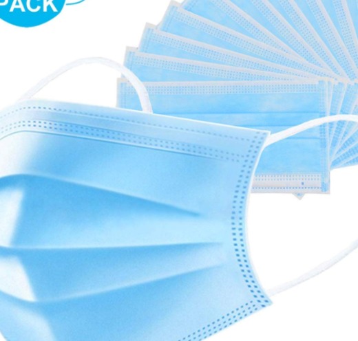 50Pcs/Box Blue Earloop in Stock 3ply Medical Disposable Surgical Face Mask
