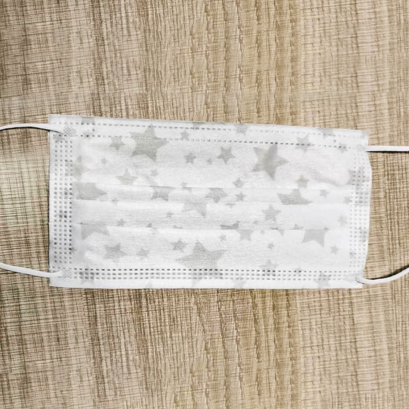 White dust star pattern disposable protective mask anti-dust anti-haze anti-droplet thickened melt spray cloth