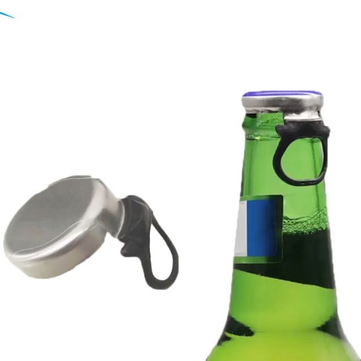 Custom Logo Aluminum Easy Open Beer Cap 26mm Metal Pull Ring Cap For Bottle Beer Juice Drinks