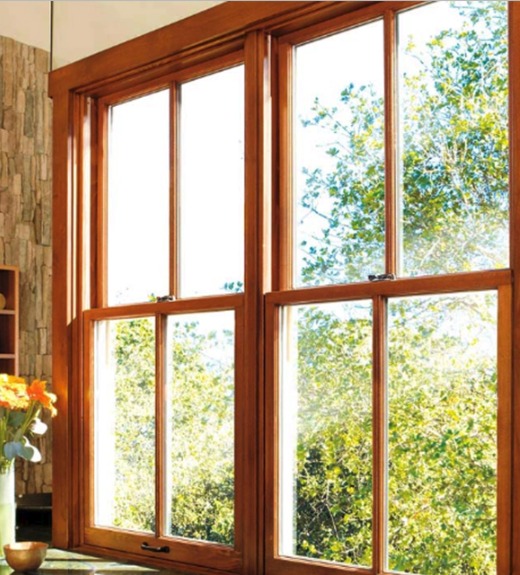 Customized double glazed alu-wood awning window hot sale product with factory price