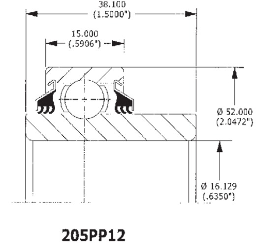 Factory Outlet Nonstandard Agricultural Machinery Bearing 205PP12 High Mechanical Efficiency For Hay Bale Bearing