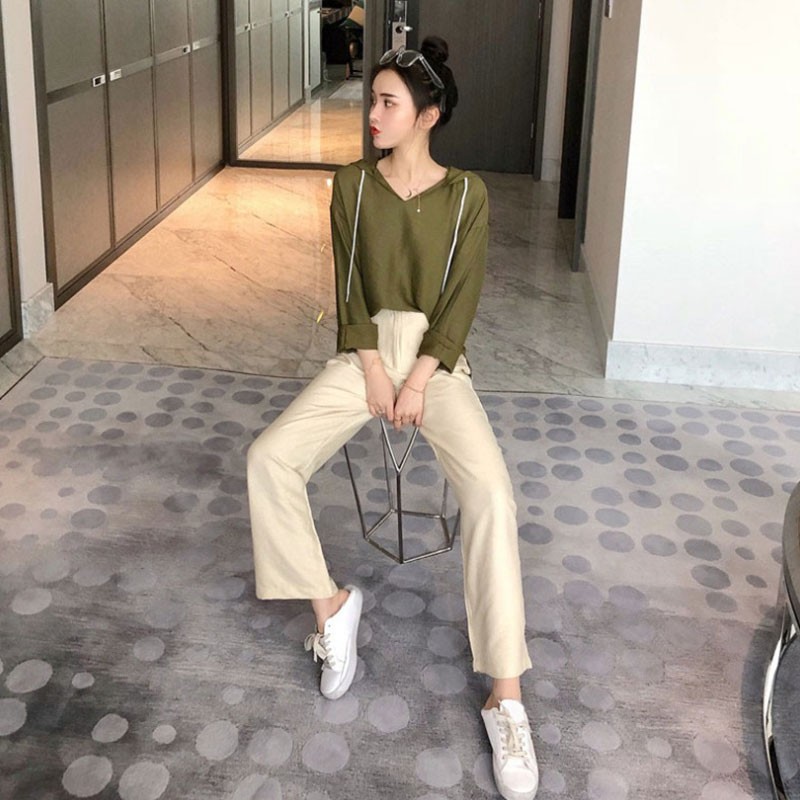 Europe 2020 autumn new leisure sports suit web celebrity slimming age fashion temperament slimming two-piece set