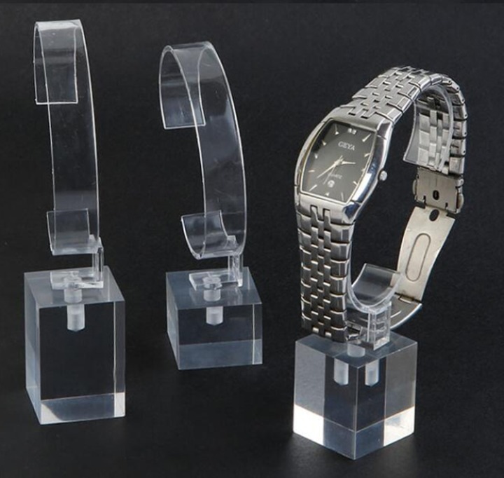 Customize luxury clear acryl plexiglass watch display stand