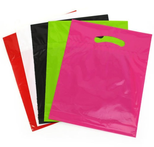 Plastic bags Die Cut Handle Bags