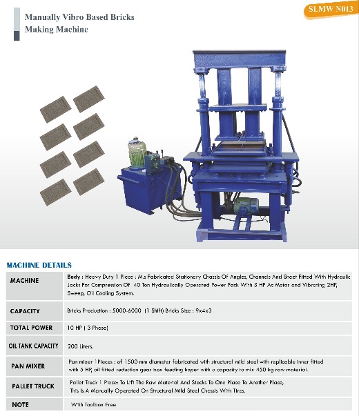 Brick, Hollow Block, and Paver Block Making Vibro Machine