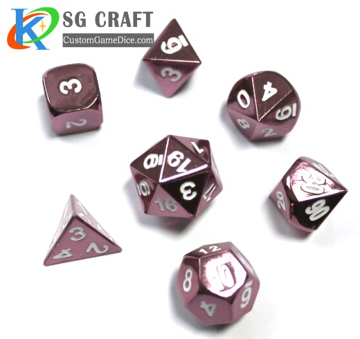 2019 Hot sale quality souvenir metal dice set custom dnd rpg dice factory