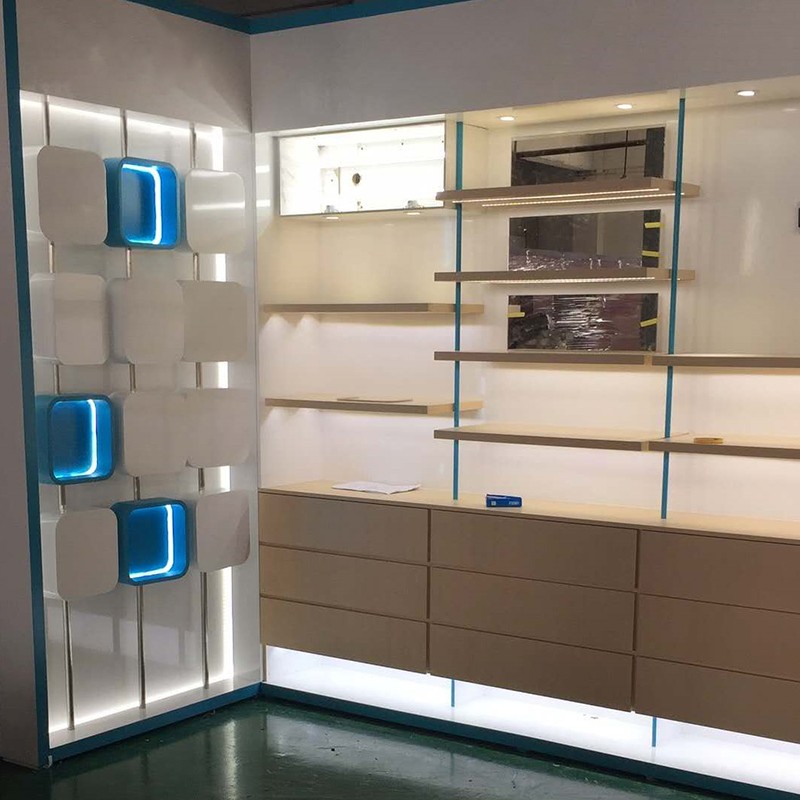 LiMing showroom products display cosmetics showroom