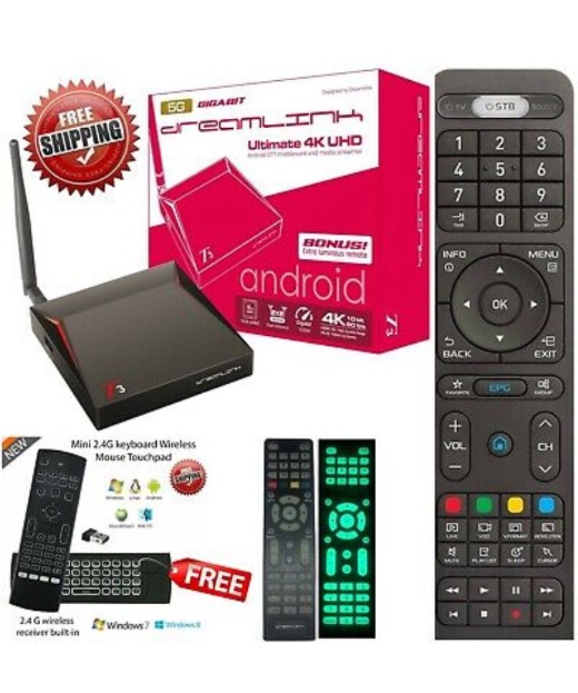Dreamlink T3 Dual Band 5G Gigabit LAN 2GB RAM 16GB 4K Android Iptv set top box