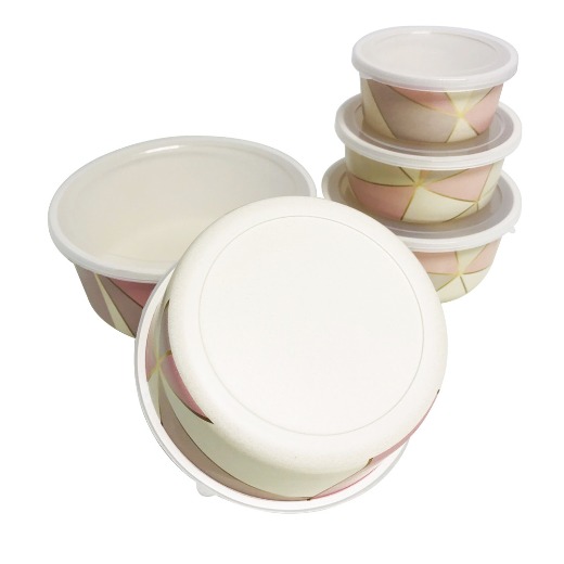 Bamboo reusable eco friendly canister box container with lid