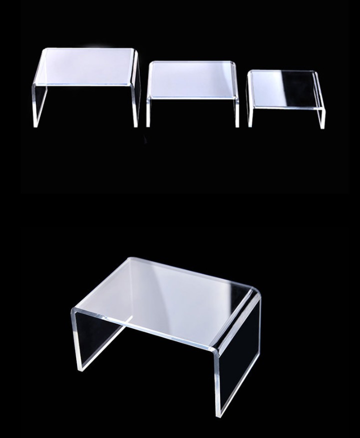Clear acrylic cosmetics jewelry shoe perfume display stand 