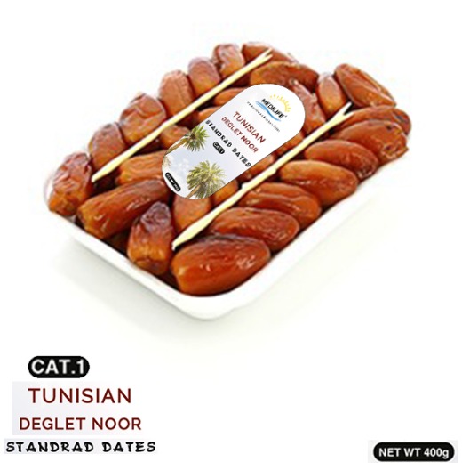 Standard Dates, 400gr tray Deglet Noor from Tunisia 