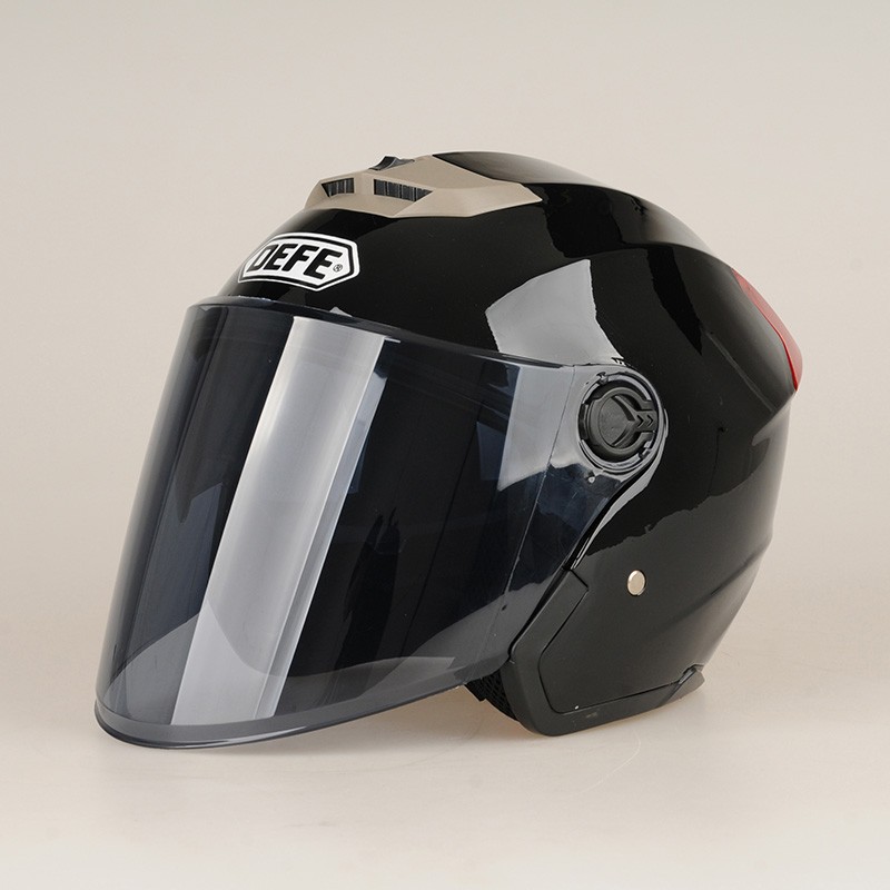 DEFE safety helmet motorcycle helmet, moped occupant safety helmet shell ABS and lens PC safety fashion durable breathable