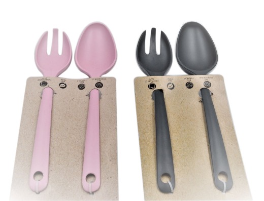Reusable Eco Bamboo fibre tableware spoon fork