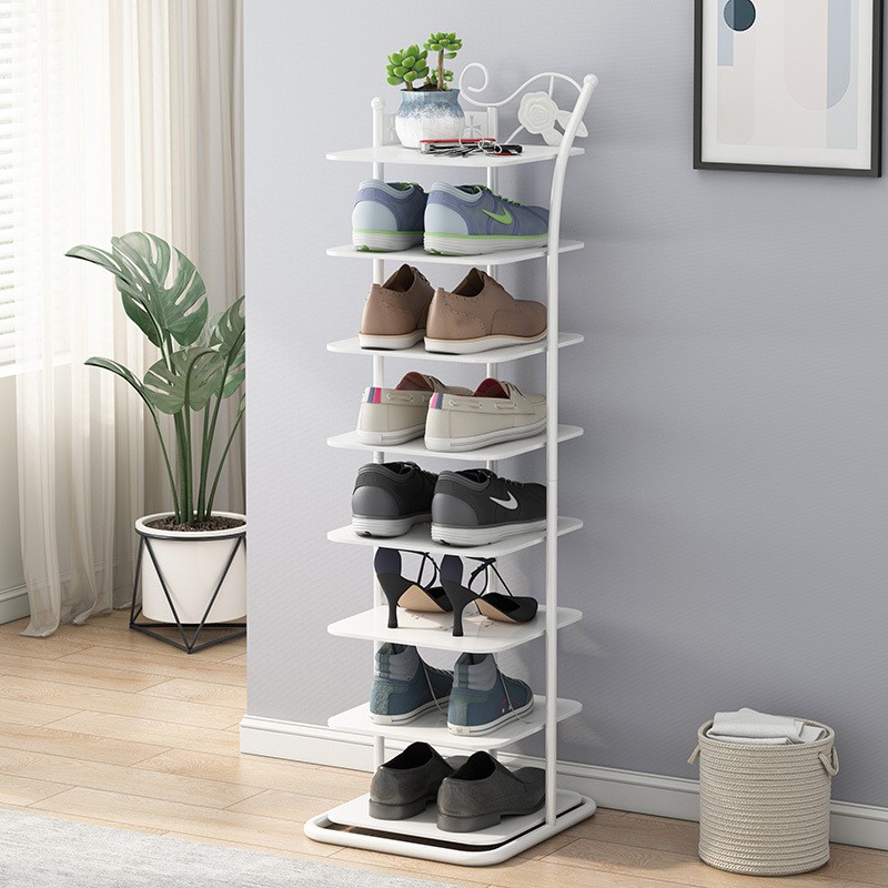 Simple shoe rack household door economical storage artifact multi-layer iron art shoe rack rack indoor good-looking shoe cabinet