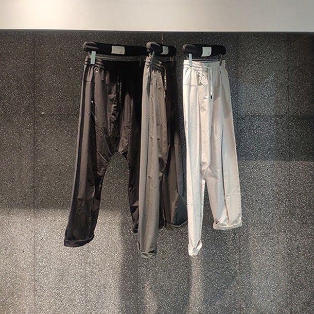 2020 new spring and summer men's haren pants low crotch baggy pants trendy casual pants