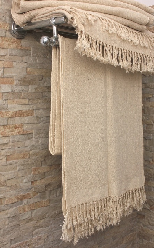 Linen cotton blended diamond weave towel