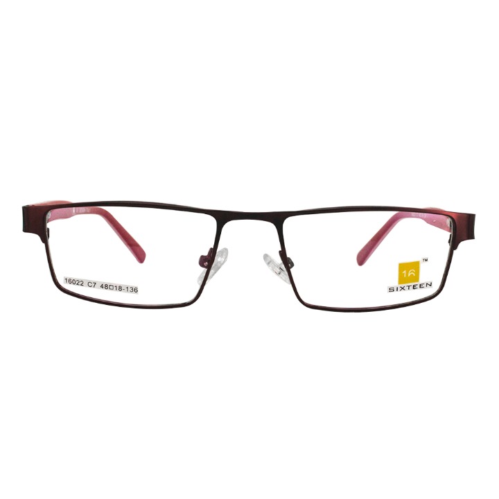 Metal Half Rim Unisex Model with Stainless Steel Front Rectangle Shape - 16022 