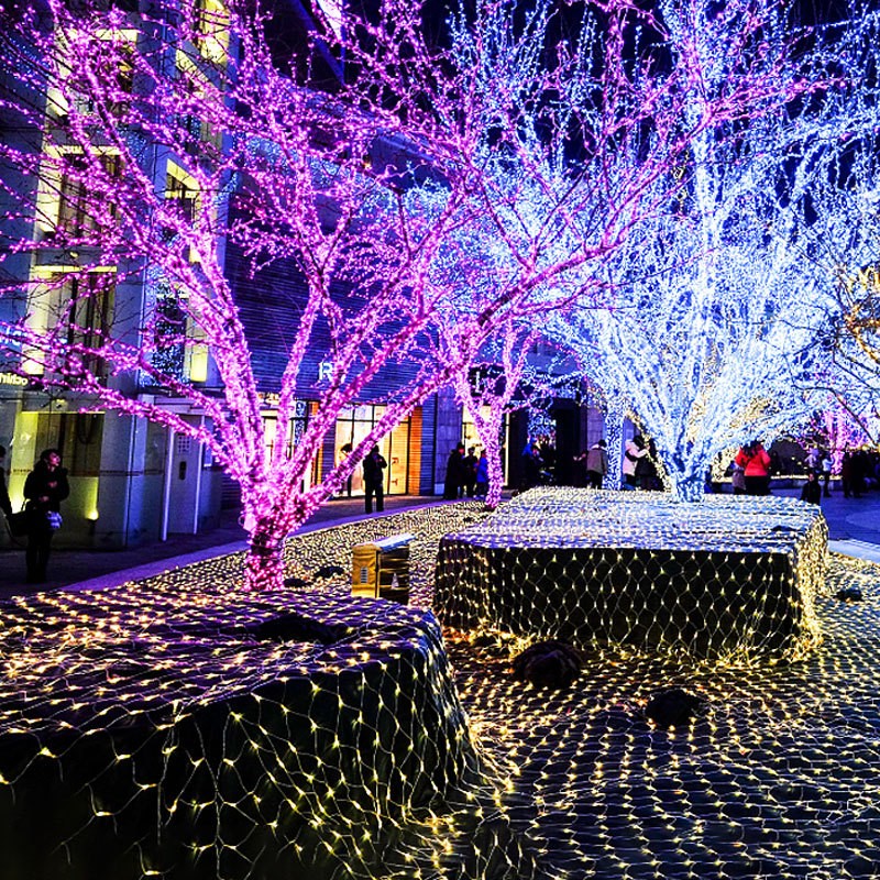 Heizhen 1.5m 3M Fishing Net lights Garden wedding party decorated with fairy tale lights garden decoration