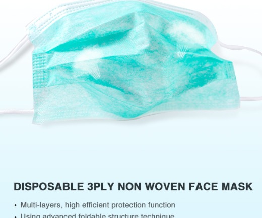 China Top Manufacturer Face Mask 3 Layer 3 Ply 3Ply Disposable Mask 3-Ply With Earloop 
