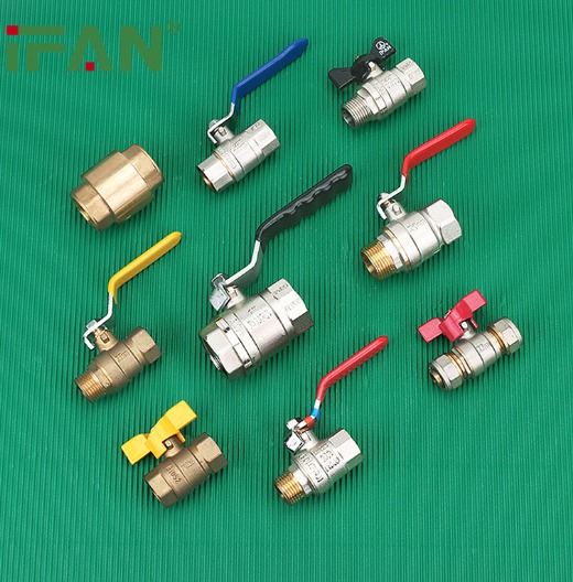 IFAN Hot Sales Brass Ball Valve Golden Color Ball Valve OEM ODM Valve Balls