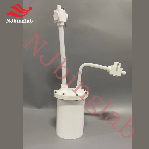NJbinglab PTFE reaction bottle, 5L, connected with PTFE tube, anti-corrosion 