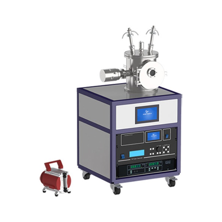 Small double sputter head magnetron sputtering coater for pvd coating