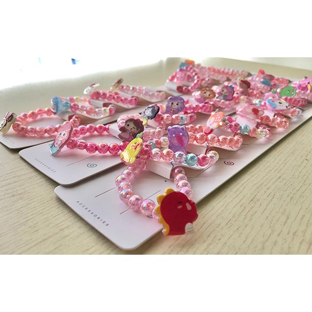 Lovely beautiful bracelet series environmental protection acrylic resin material dazzle colour cartoon pearl bracelet