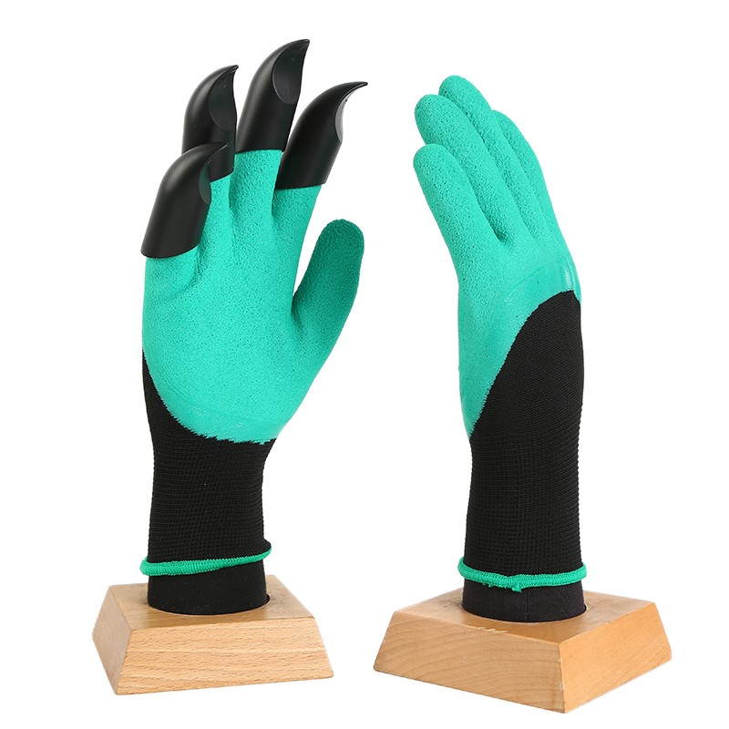 Hengjia garden four fingers digging gloves foam stiff fingers gardening digging loose soil growing vegetables growing flowers labor protection gloves