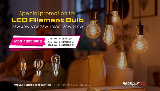 C35 A60 ST64  LED FILAMENT BULB