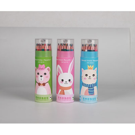 BST 12 color, 18 color, 24 color plastic wood-like oily hexagonal colored pencils