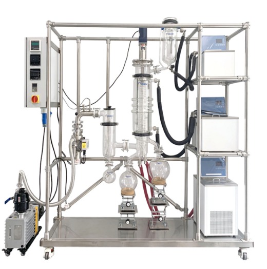 Glass short path molecular distillation equipment AYAN-F80-A CBD oil distillation machine stock available