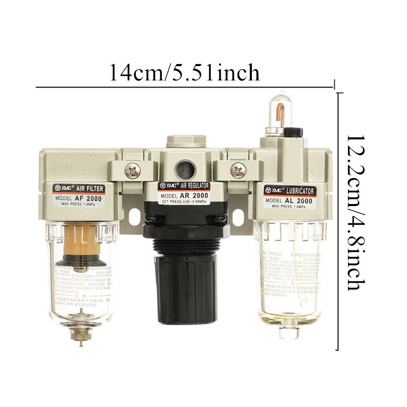 XMC AC2000-02 G1/4 "Air pressure regulator trap valve filter compressor air source treatment unit