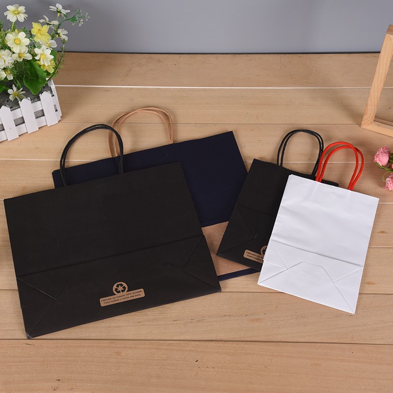 Custom kraft paper bags for takeout shopping gifts clothing and other packaging handbags