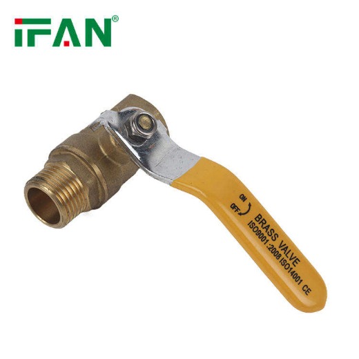 IFAN Chinese Competitive Products Gas Brass Ball Valve Yellow Long Handle 1/2" - 2" Size Gas Ball Va