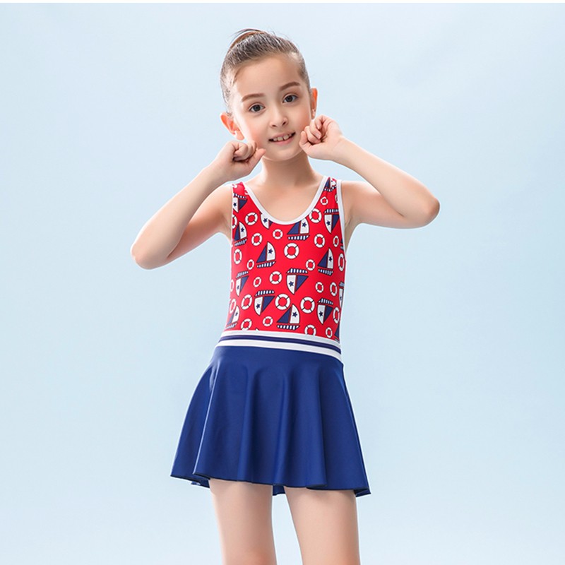 Xia Yan Baby cute sun bathing suit For girls and girls, princess skirt suit for middle and small children