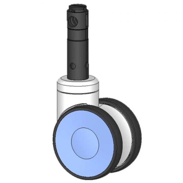 100mm double central locking casters