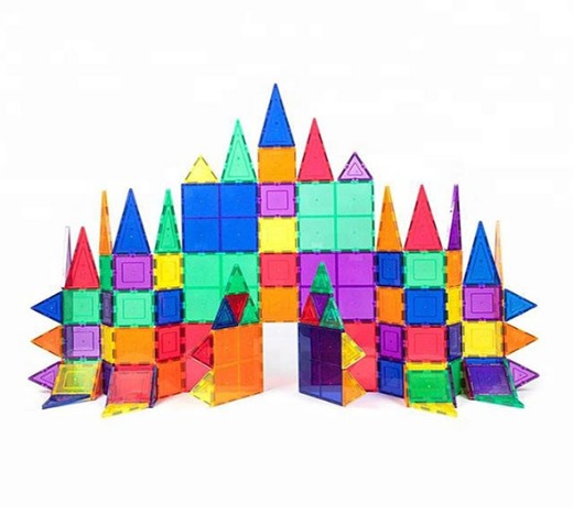 Magnet Building Tiles Clear Magnetic 3D Building Blocks Construction Toys