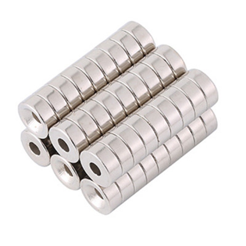 Nd-fe-b ring magnet magnetic ring strong magnetic disc circular small magnet manufacturer from stock can be customized
